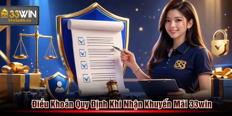 Điều khoản quy định khi nhận thưởng từ khuyến mãi 33win
