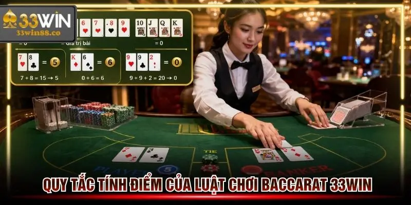 Quy tắc tính điểm của luật chơi Baccarat 33win mới nhất